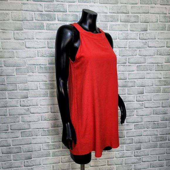 Feel the Piece Terre Jacobs XS/S Red Silk Sleeveless Halter Mini Cocktail Dress - Picture 2 of 6
